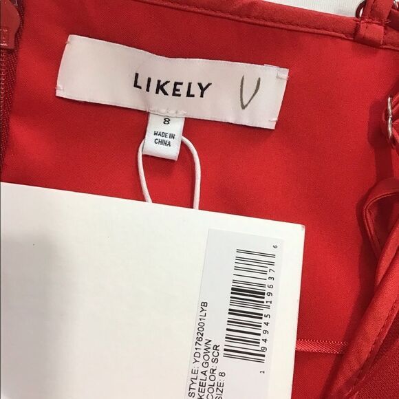 Likely Keela Flowy Maxi Sweetheart Neckline Gown Asymmetric Hem New Size 8 - Picture 8 of 13